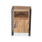 Industrial Reclaimed Wood and Iron Side Table