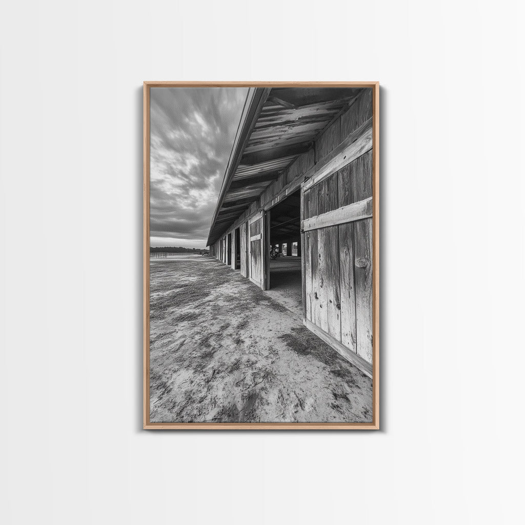 Rustic Barn, Weathered Wood, Country Charm, Canvas Print, Farmhouse Wall Art, Autumn Decor, Entryway Rustic Home Accent, Living Room Art