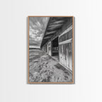 Rustic Barn, Weathered Wood, Country Charm, Canvas Print, Farmhouse Wall Art, Autumn Decor, Entryway Rustic Home Accent, Living Room Art