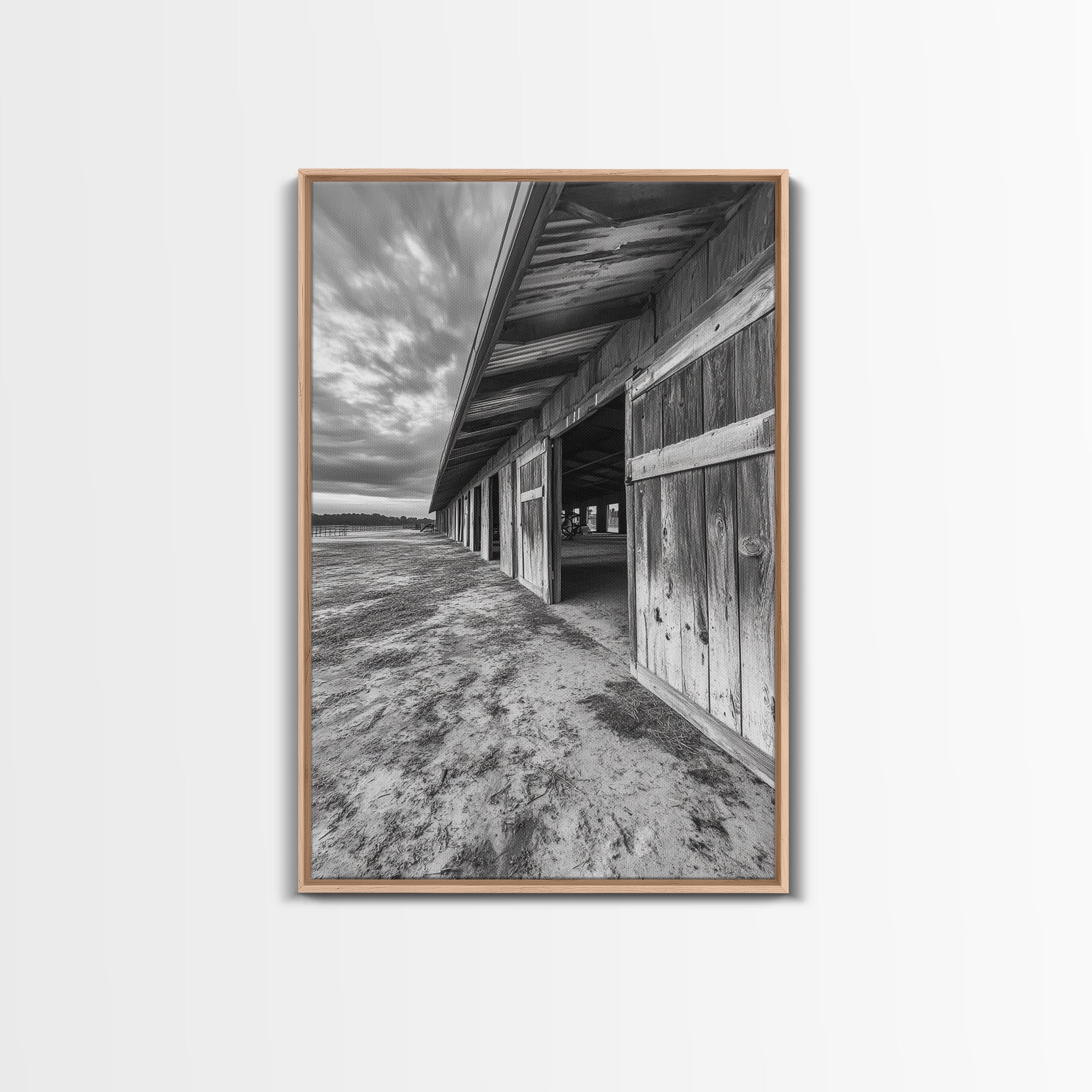 Rustic Barn, Weathered Wood, Country Charm, Canvas Print, Farmhouse Wall Art, Autumn Decor, Entryway Rustic Home Accent, Living Room Art