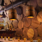 Wine Barrel Wooden Chandelier