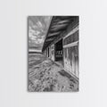 Rustic Barn, Weathered Wood, Country Charm, Canvas Print, Farmhouse Wall Art, Autumn Decor, Entryway Rustic Home Accent, Living Room Art