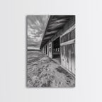 Rustic Barn, Weathered Wood, Country Charm, Canvas Print, Farmhouse Wall Art, Autumn Decor, Entryway Rustic Home Accent, Living Room Art