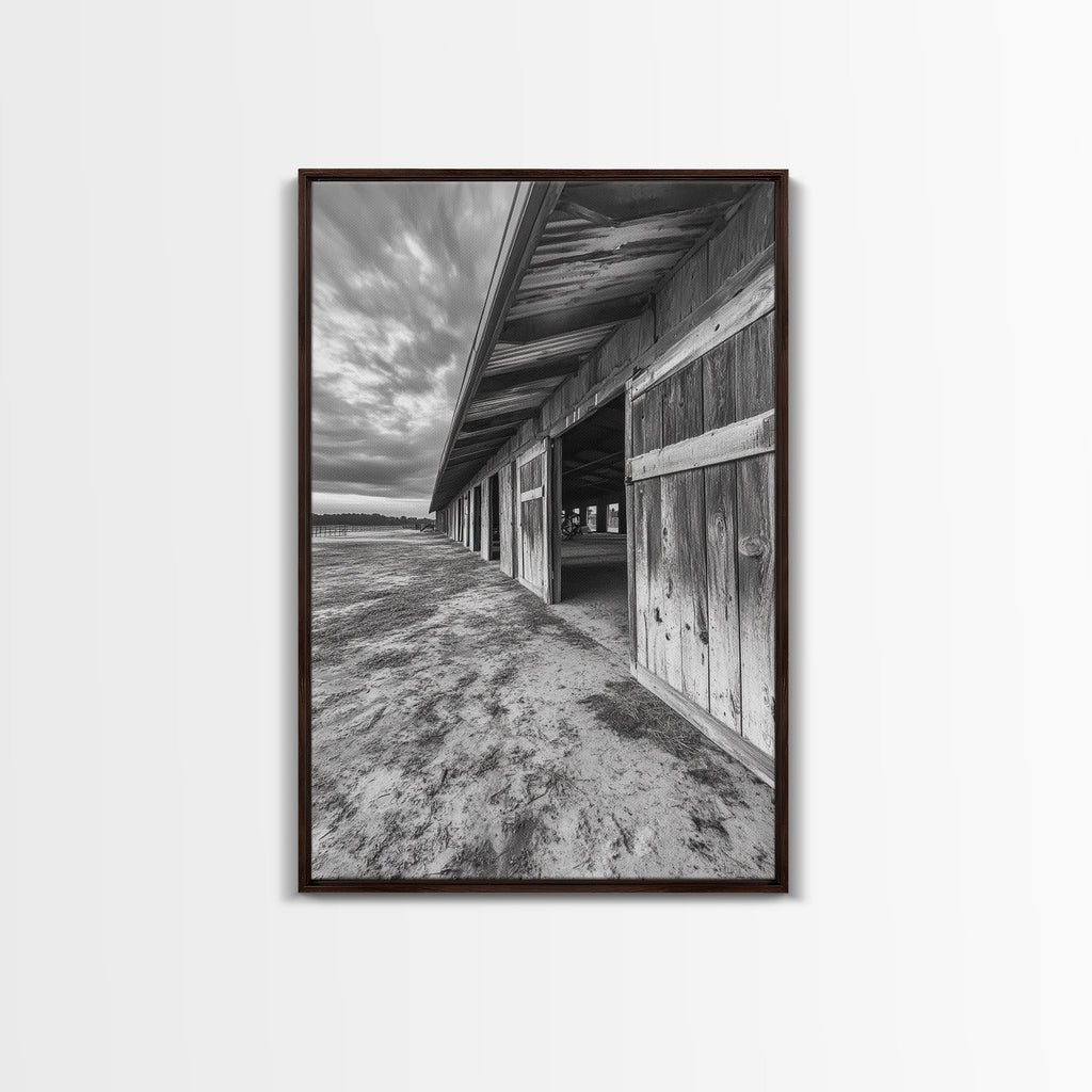 Rustic Barn, Weathered Wood, Country Charm, Canvas Print, Farmhouse Wall Art, Autumn Decor, Entryway Rustic Home Accent, Living Room Art