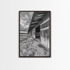 Rustic Barn, Weathered Wood, Country Charm, Canvas Print, Farmhouse Wall Art, Autumn Decor, Entryway Rustic Home Accent, Living Room Art