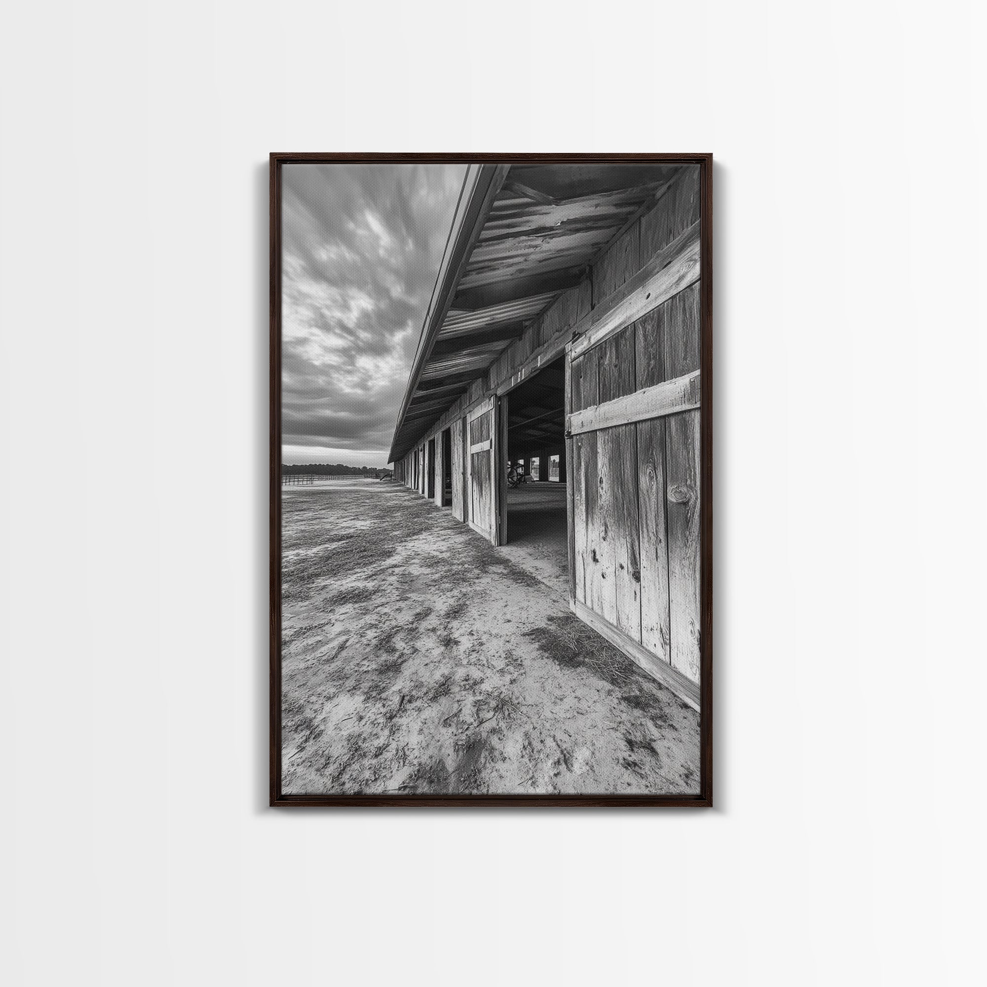 Rustic Barn, Weathered Wood, Country Charm, Canvas Print, Farmhouse Wall Art, Autumn Decor, Entryway Rustic Home Accent, Living Room Art