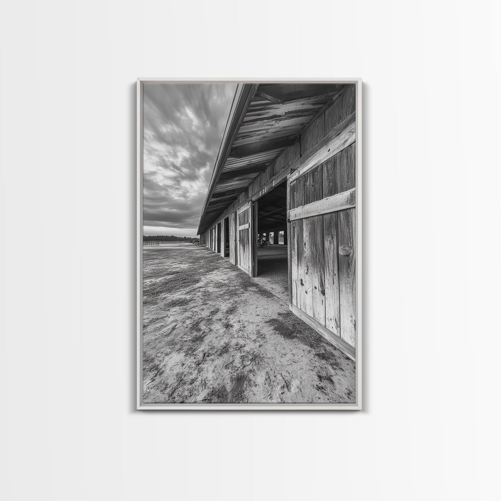 Rustic Barn, Weathered Wood, Country Charm, Canvas Print, Farmhouse Wall Art, Autumn Decor, Entryway Rustic Home Accent, Living Room Art