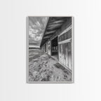 Rustic Barn, Weathered Wood, Country Charm, Canvas Print, Farmhouse Wall Art, Autumn Decor, Entryway Rustic Home Accent, Living Room Art