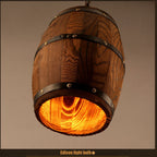 Wine Barrel Wooden Chandelier
