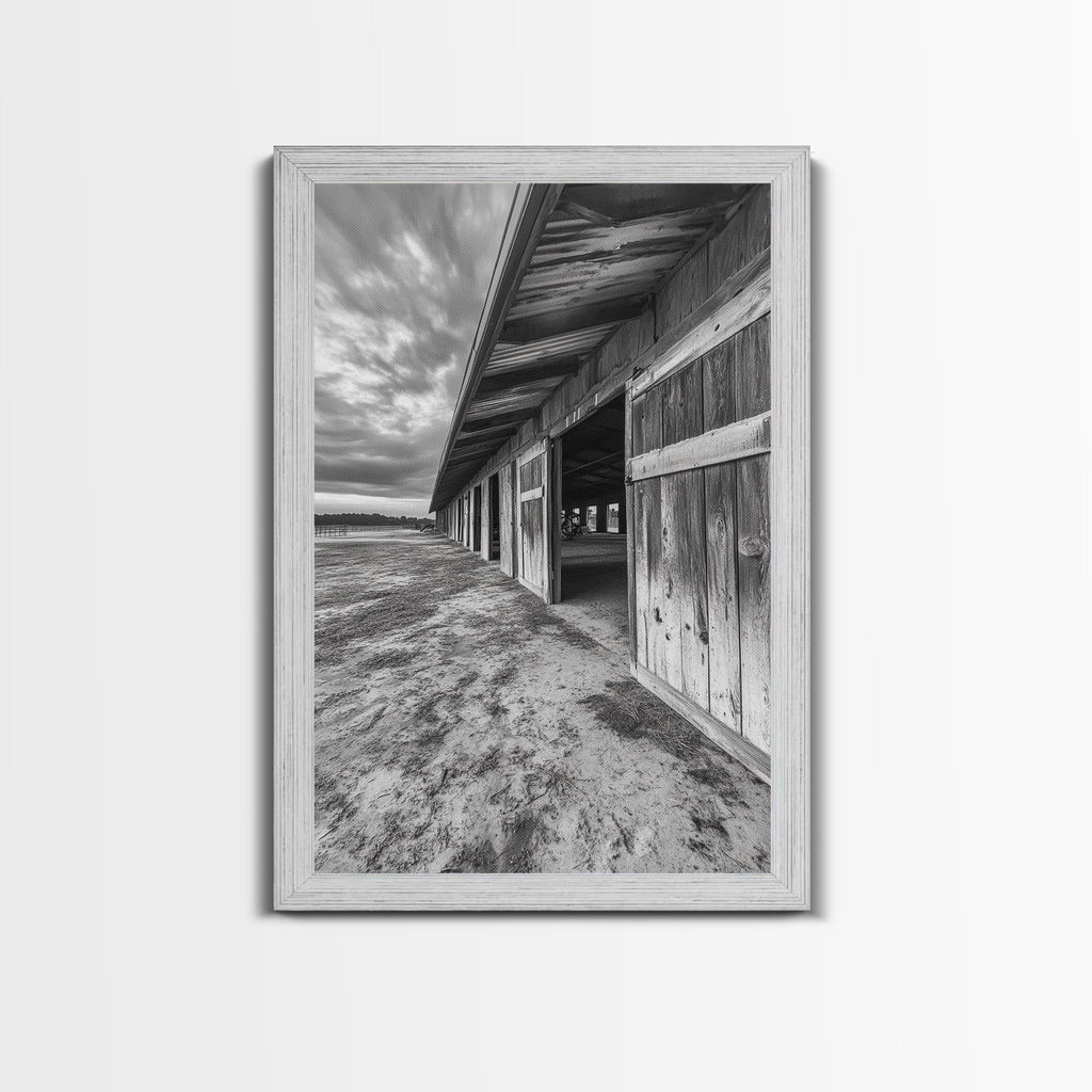 Rustic Barn, Weathered Wood, Country Charm, Canvas Print, Farmhouse Wall Art, Autumn Decor, Entryway Rustic Home Accent, Living Room Art