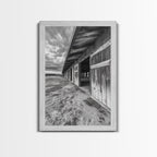 Rustic Barn, Weathered Wood, Country Charm, Canvas Print, Farmhouse Wall Art, Autumn Decor, Entryway Rustic Home Accent, Living Room Art
