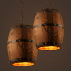 Wine Barrel Wooden Chandelier