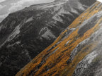Mountain Peak, Alpine Landscape, Autumn Meadow, Framed Canvas Print, Fall Wall Art, Rustic Cabin Decor, Nature Photography, Living Room