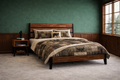 Emery Bed Frame & Nightstand Set - Acacia Solid Wood Bedroom Furniture
