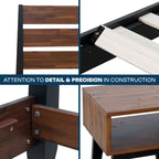 Emery Bed Frame & Nightstand Set - Acacia Solid Wood Bedroom Furniture