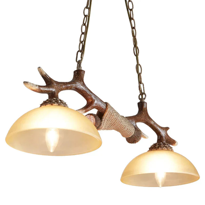 DecorBites™ Antler Resin Chandelier: Nordic Pendant Light for Living/Dining Room, Bar, Cafe