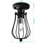 DecorBites™ Adjustable Industrial Wall Light Rustic Wire Metal Cage Sconce