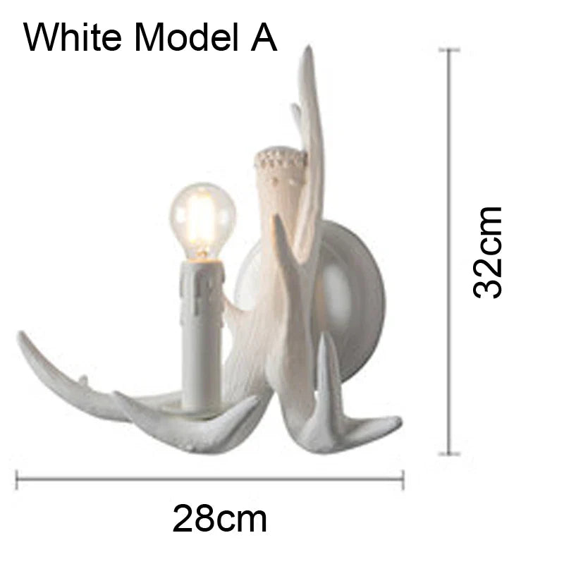 DecorBites™ Deer Antler Chandelier: American Retro Resin Horn Lamps for Rustic Home Decor