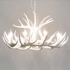 DecorBites™ Deer Antler Chandelier: American Retro Resin Horn Lamps for Rustic Home Decor