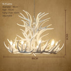 DecorBites™ Deer Antler Chandelier: American Retro Resin Horn Lamps for Rustic Home Decor
