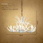 DecorBites™ Deer Antler Chandelier: American Retro Resin Horn Lamps for Rustic Home Decor