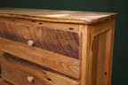 Reclaimed Wormy Chestnut Barn Wood - Tallboy Dresser - Close