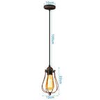 DecorBites™ Adjustable Industrial Wall Light Rustic Wire Metal Cage Sconce