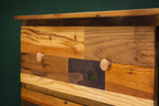 Reclaimed Wood Patchwork - Tallboy Dresser - Drawer Close Up