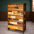 Reclaimed Wood Patchwork - Tallboy Dresser - Front