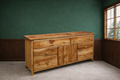 Rustic Pine Lodge Dresser With Sweater Cabinet - Front View