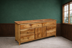 Rustic Pine Lodge Dresser With Sweater Cabinet - Front View