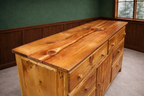 Rustic Pine Lodge Dresser With Sweater Cabinet - Top View