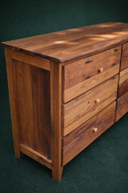 Reclaimed Wormy Chestnut - 6-Drawer Dresser - Side View