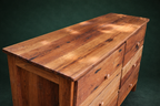 Reclaimed Wormy Chestnut - 6-Drawer Dresser - Top View