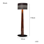 DecorBites™ Brown Leather Wooden Floor Lamp - Luxury Italian Design
