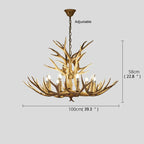 DecorBites™ Antler LED Chandeliers: Creative Retro Resin Pendant Lamps for Home & Hospitality Lighting