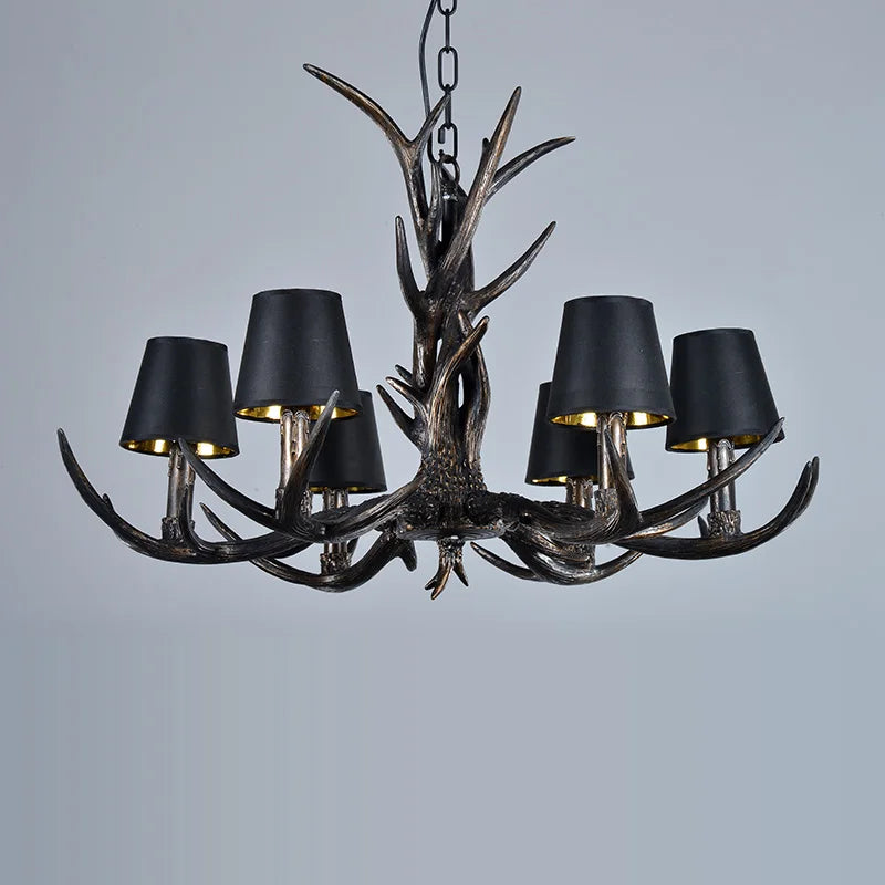 DecorBites™ Antler Chandelier: Country Rustic Vintage Loft Lighting for Bedroom, Dining Room & Restaurant