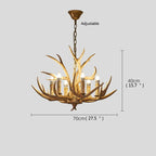 DecorBites™ Antler LED Chandeliers: Creative Retro Resin Pendant Lamps for Home & Hospitality Lighting