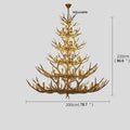 DecorBites™ Antler Deer Chandelier: Rustic Resin Hanging Lamp for Living Room & Loft