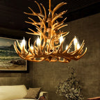 DecorBites™ Antler Chandelier Ceiling Lamp Mid Century Modern Lighting