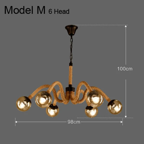 DecorBites™ Industrial Rustic Pendant Lights Indoor Lamp for Living Dining Room Home Décor