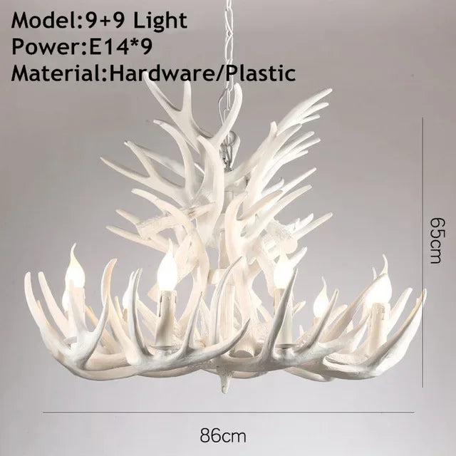 DecorBites™ Antler Chandelier Ceiling Lamp Mid Century Modern Lighting