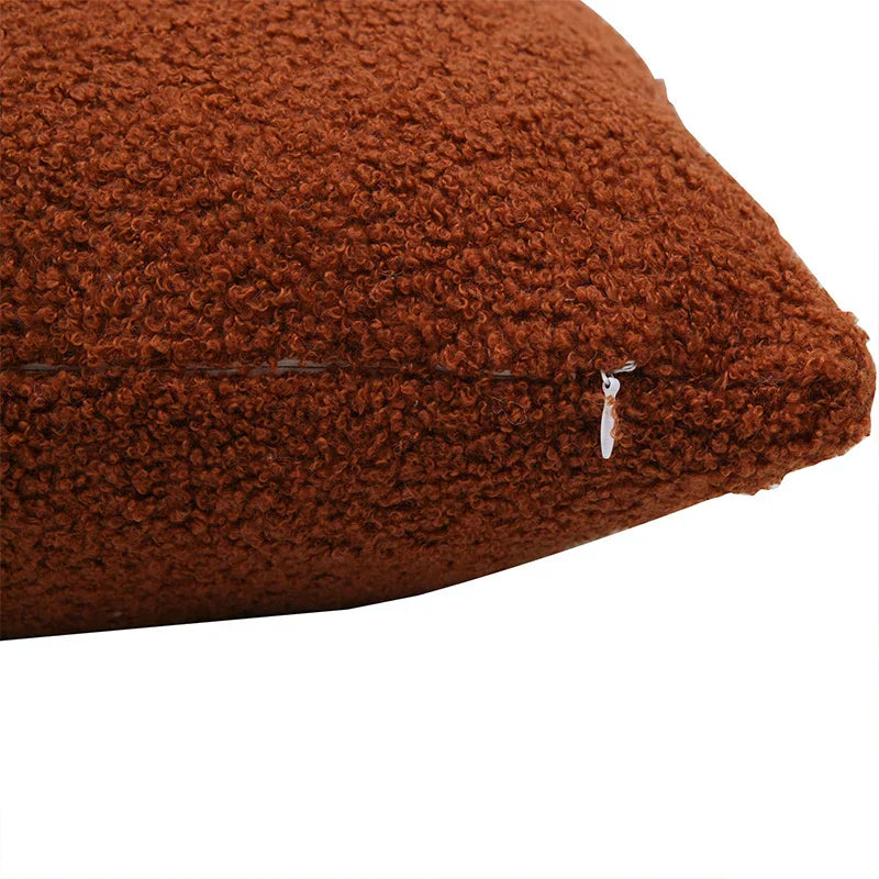 DecorBites™ Boucle Teddy Throw Pillow Case Set of 2