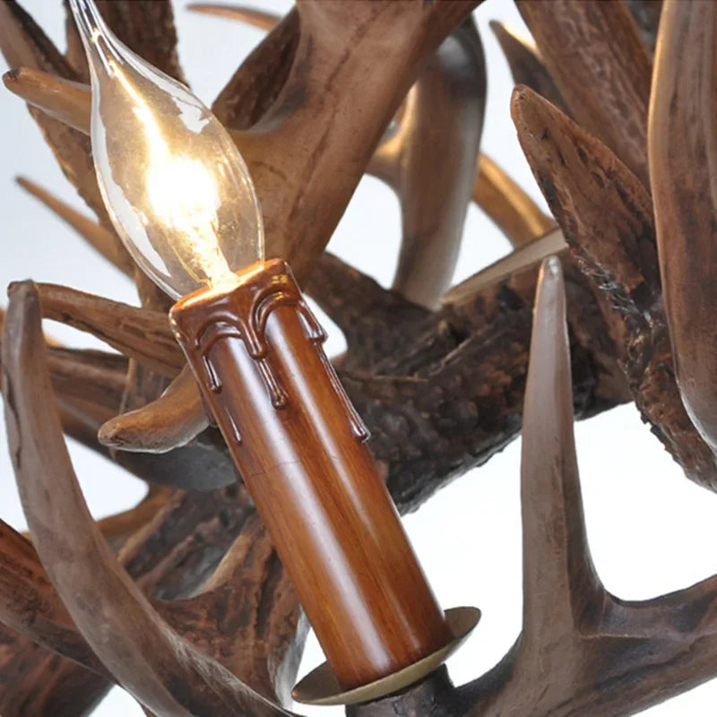 DecorBites™ Antler Chandelier Ceiling Lamp Mid Century Modern Lighting
