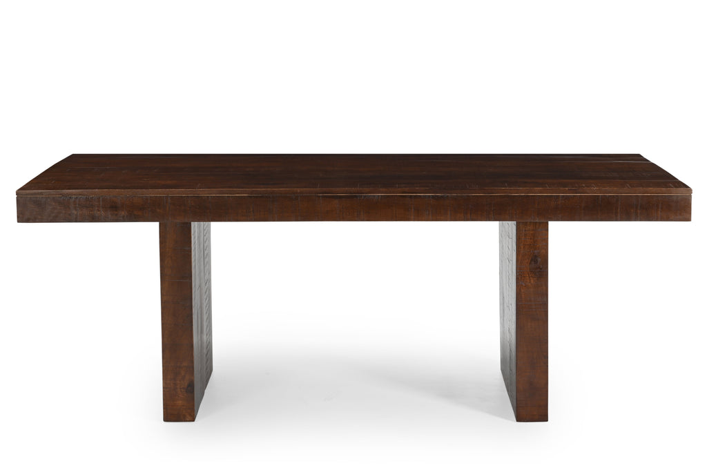 Solid Dark Mango Wood Dining Table - 80"