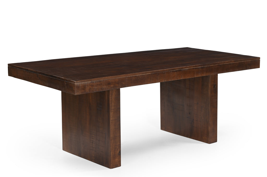 Solid Dark Mango Wood Dining Table - 80"