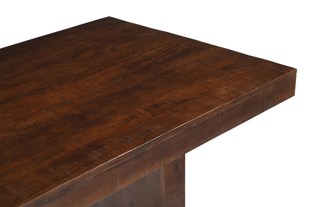 Solid Dark Mango Wood Dining Table - 80"