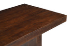 Solid Dark Mango Wood Dining Table - 80"