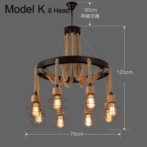 DecorBites™ Industrial Rustic Pendant Lights Indoor Lamp for Living Dining Room Home Décor