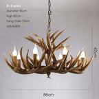 DecorBites™ Antler Chandelier Ceiling Lamp Mid Century Modern Lighting